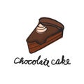 Illustration of dessert chocolate cake Royalty Free Stock Photo