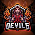 Devils girl esport mascot logo