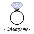 An illustration with a diamond ring.