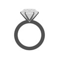 Illustration of a diamond ring, symbolizing love, commitment, and elegance for engagements and special occasions Royalty Free Stock Photo
