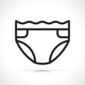 diaper icon on white background