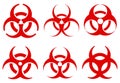 Illustration of different biohazard signs Royalty Free Stock Photo