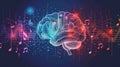 An illustration of the different brain regions involved in music processing highlighting its potential for cognitive Royalty Free Stock Photo