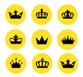 Illustration of different crowns Royalty Free Stock Photo