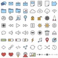 Illustration of different icons isolated