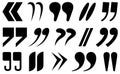Illustration of different quotation marks symbols Royalty Free Stock Photo