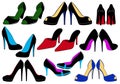 Illustration of different shoes Royalty Free Stock Photo