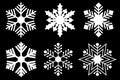 Illustration of different snowflakes