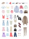 Illustration of different types of clothes