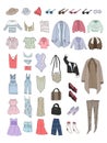 Illustration of different types of clothes set