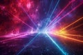 Digital artwork of  colorful light laser show background, high quality, high resolution Royalty Free Stock Photo
