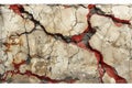 Digital artwork of concrete wall background with red cracks, high quality, high resolution Royalty Free Stock Photo