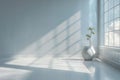 Digital image of  white room with window light from the window, high quality, high resolution Royalty Free Stock Photo