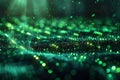 Illustration of  digital matrix background with binary code in shades of green, creating an abstract and futuristic atmospher Royalty Free Stock Photo