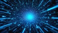 Illustration of digital technology background. Binary code flies through a vortex. Data stream, network connection, information Royalty Free Stock Photo
