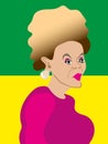 Illustration of Dilma Rousseff Royalty Free Stock Photo