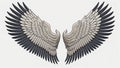 Illustration of a 2-dimensional pair of angel wings for mockup