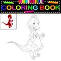 Dinosaur coloring book Royalty Free Stock Photo