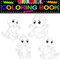 Dinosaur coloring book Royalty Free Stock Photo