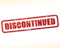 Discontinued text buffered on white background Royalty Free Stock Photo