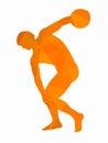 illustration of discus thrower, vector draw Royalty Free Stock Photo
