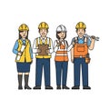 Diverse Construction Team Illustration Royalty Free Stock Photo