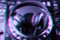 Professional dj headphones edited with 3d stereo effect