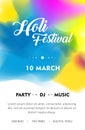 Illustration of DJ party banner for Holi celebration. Creative Flyer, Banner or Pamphlet design