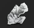 Illustration of Djibouti relief map on a dark background Royalty Free Stock Photo