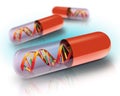 Illustration of DNA in capsule