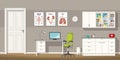 Illustration of a doctor office Royalty Free Stock Photo