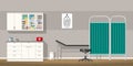 Illustration of a doctor office Royalty Free Stock Photo