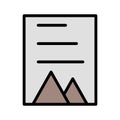 Illustration Document Icon For Personal And Commercial Use.