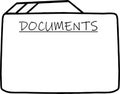 The illustration of a documents paper