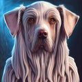 Illustration of dog mage in the blue background Royalty Free Stock Photo