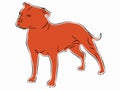 Illustration of a dog, vector draw