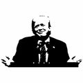 Illustration donald trump oration Royalty Free Stock Photo