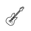 Illustration of doodle guitar. Royalty Free Stock Photo