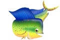 illustration of dorado fish Royalty Free Stock Photo