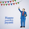 Illustration of Dr. Ambedkar Jayanti Background Royalty Free Stock Photo