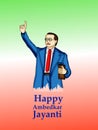 Illustration of Dr. Ambedkar Jayanti Background Royalty Free Stock Photo