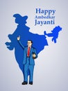 Illustration of Dr. Ambedkar Jayanti Background Royalty Free Stock Photo
