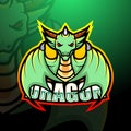 Dragon mascot esport logo design