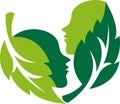 Leaf face logo