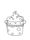 illustration drawing cup cake drawing illustration white background