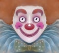 illustration drawing of a portrait of a clown that smiles Royalty Free Stock Photo