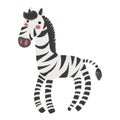 Illustration drawing style set of zebra