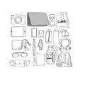 Illustration Drawing Travel Pack Collection