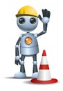 Little robot handy worker Royalty Free Stock Photo