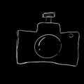 This is an illustration of the DSLR camera icon Royalty Free Stock Photo